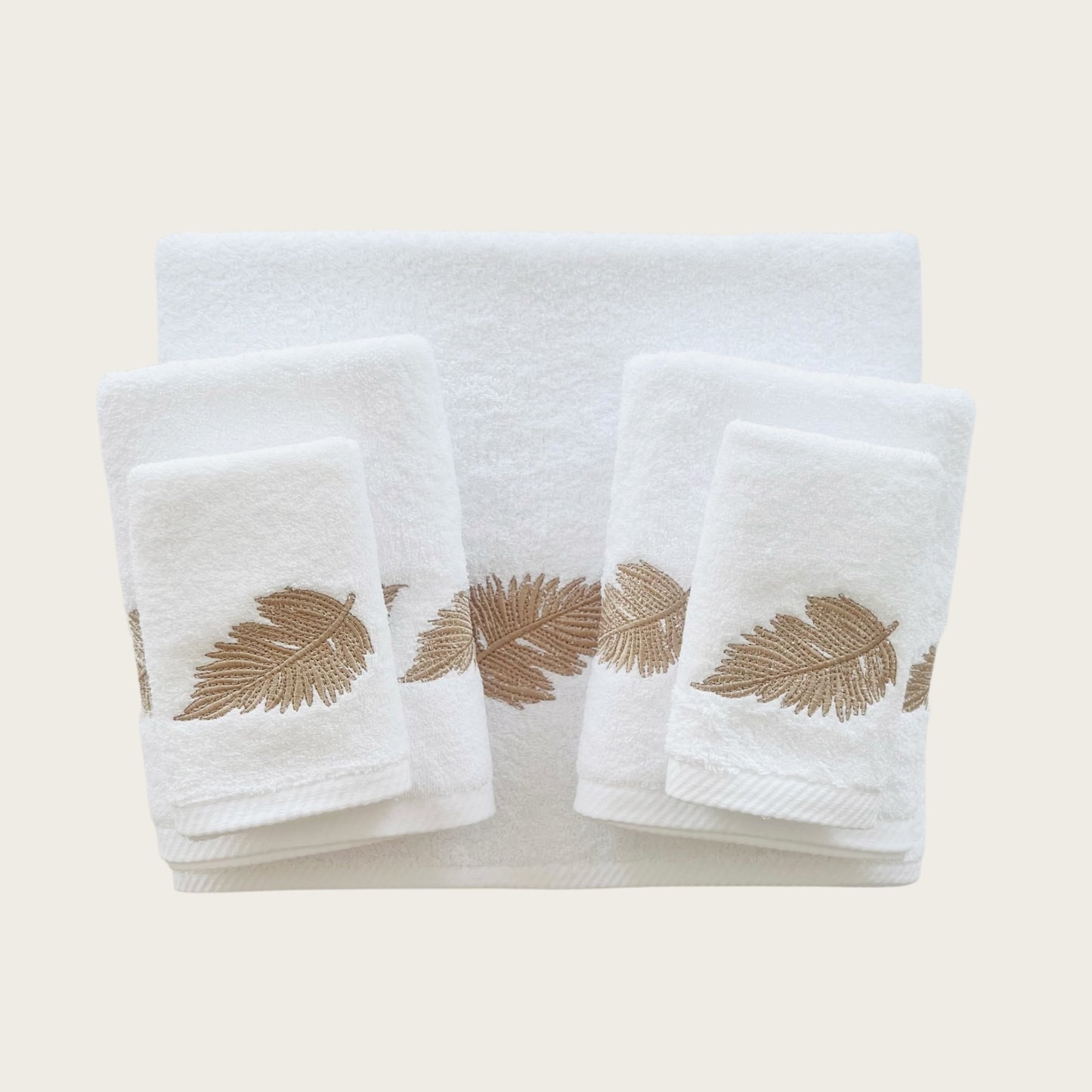 Whole Set Autumn- Gold Thread on White