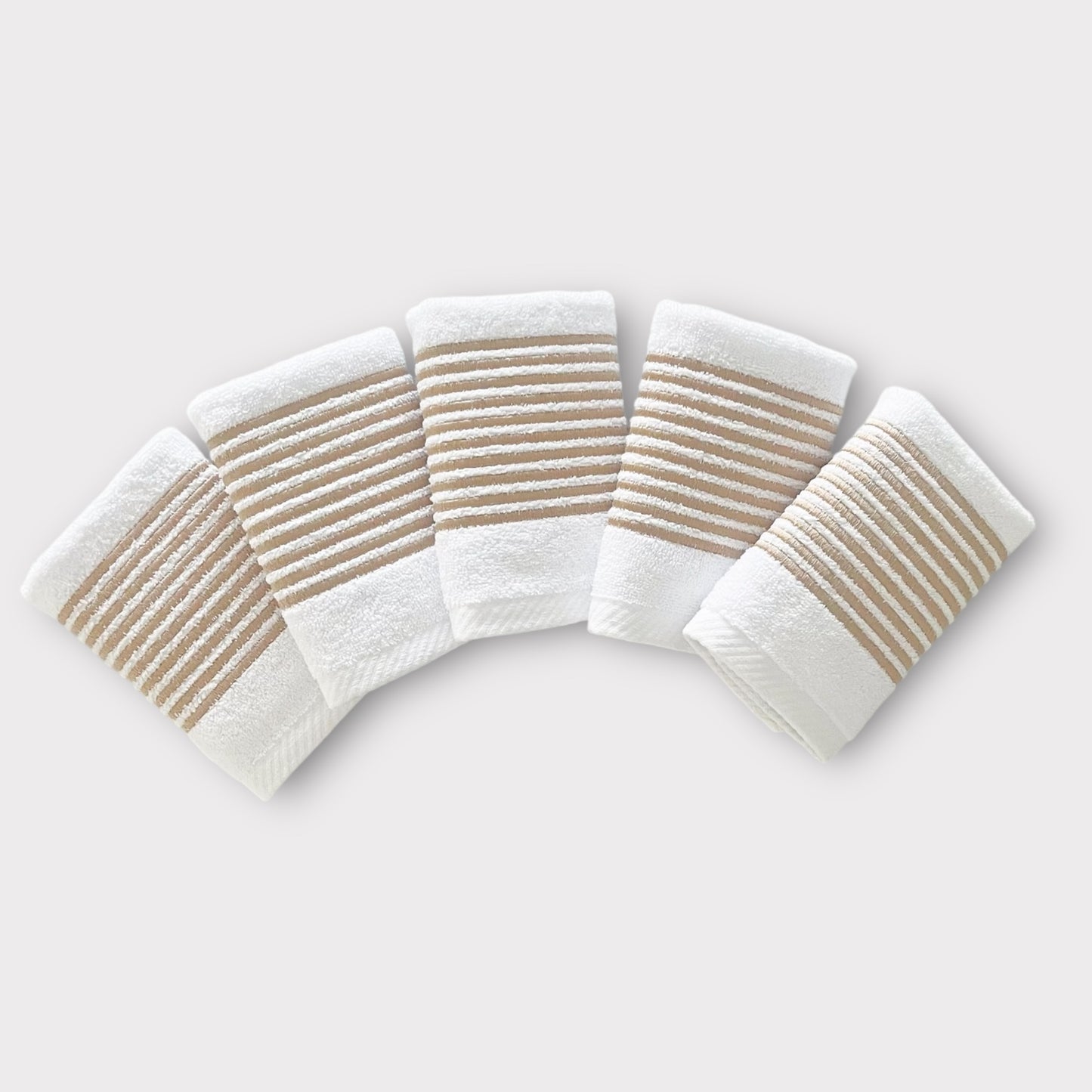 Guest Set Lines - Gold Thread on White