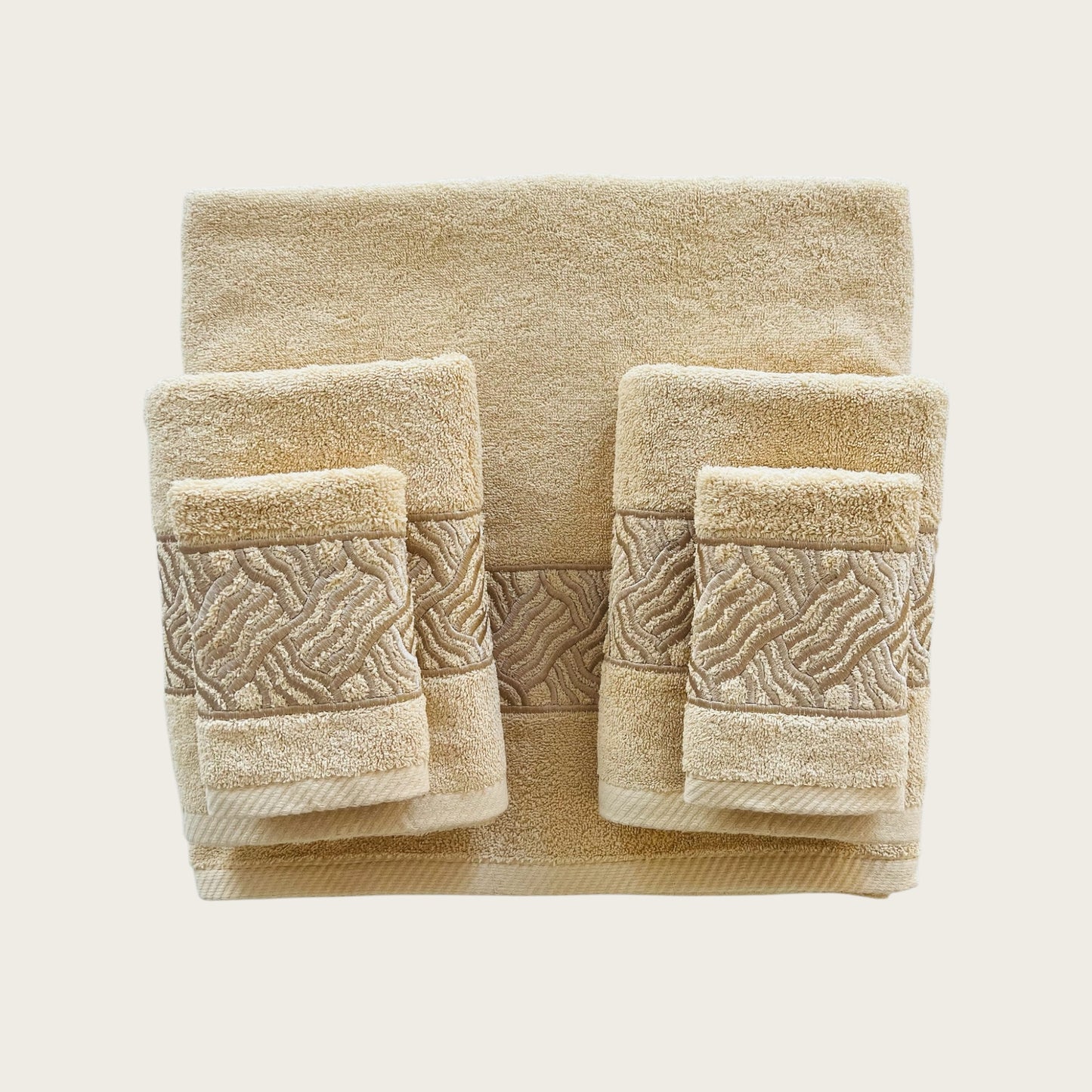 Whole Set Branch - Gold Thread on Beige