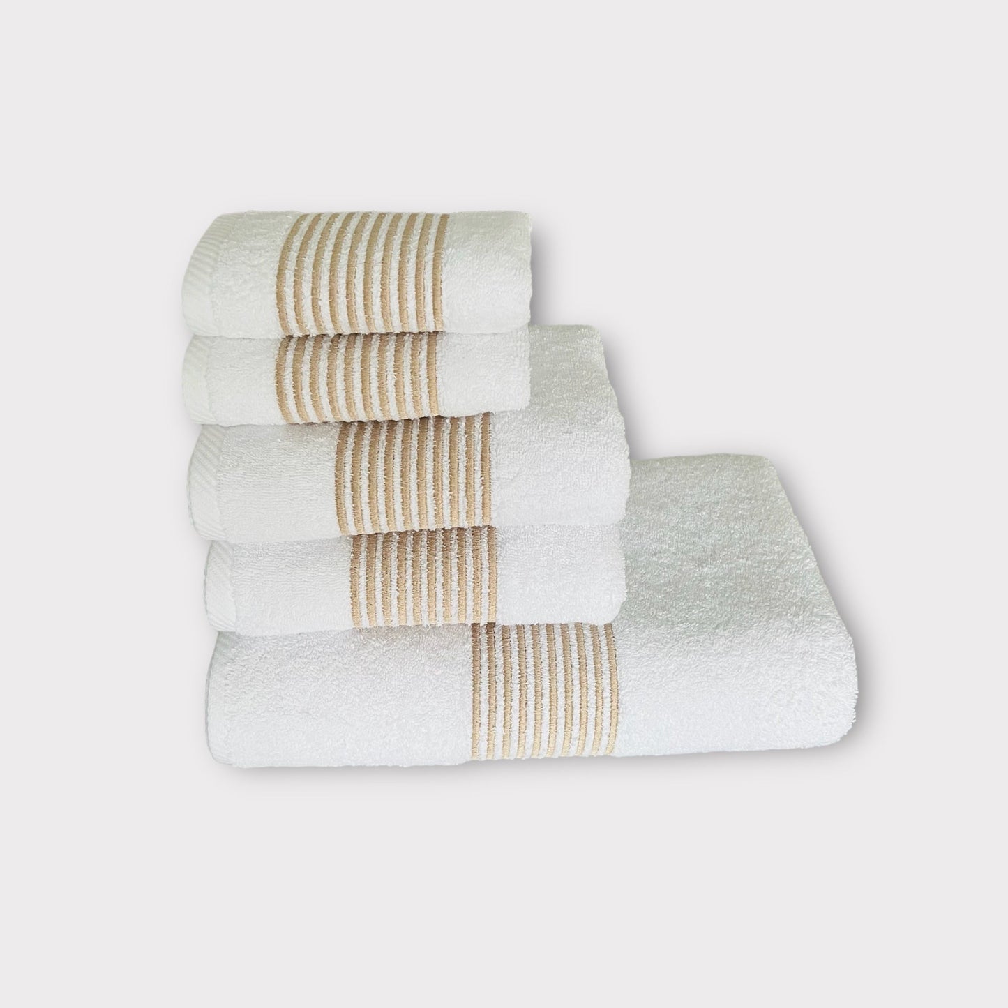 Whole Set Lines - Gold Thread on White