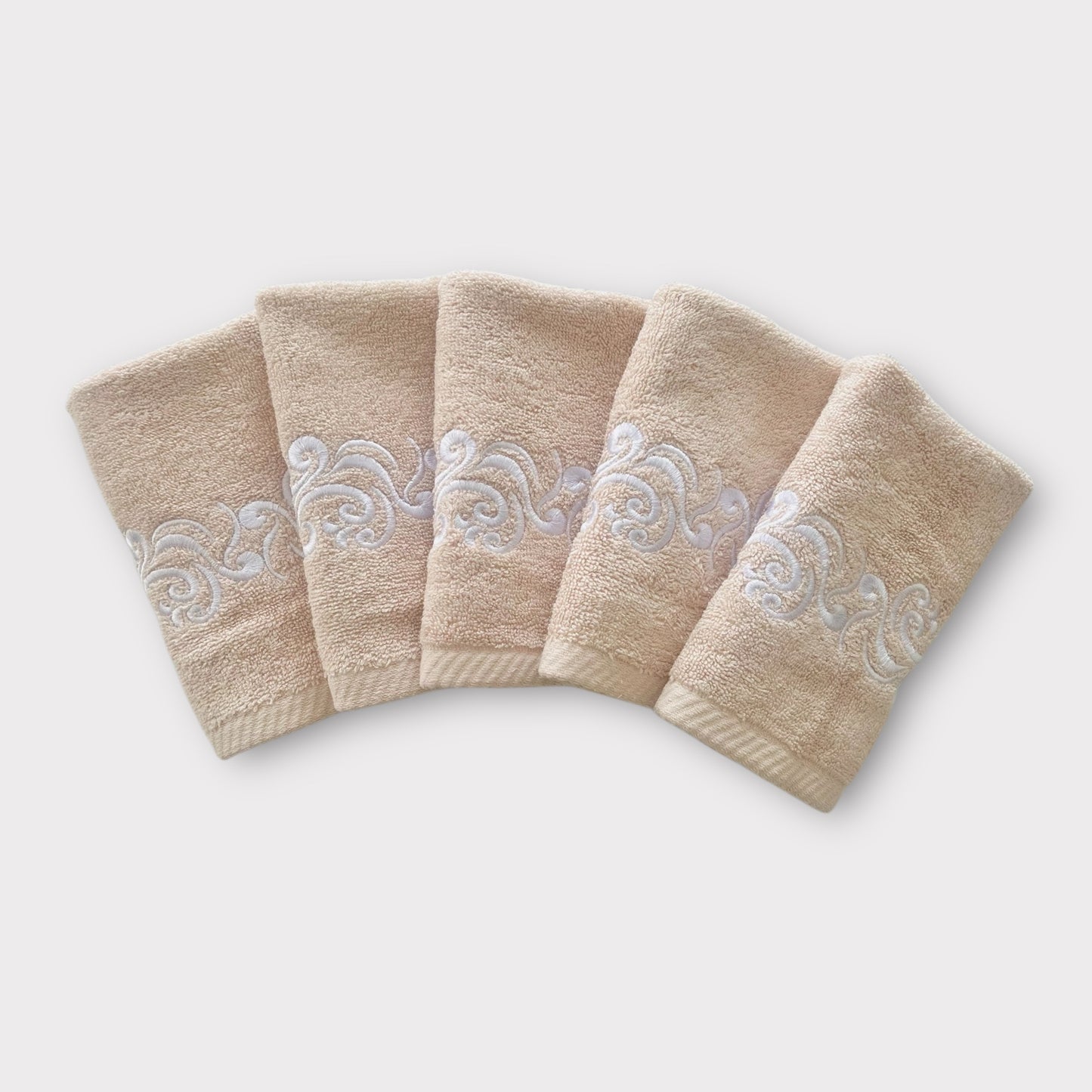 Guest Set Willow - White Thread on Light Beige