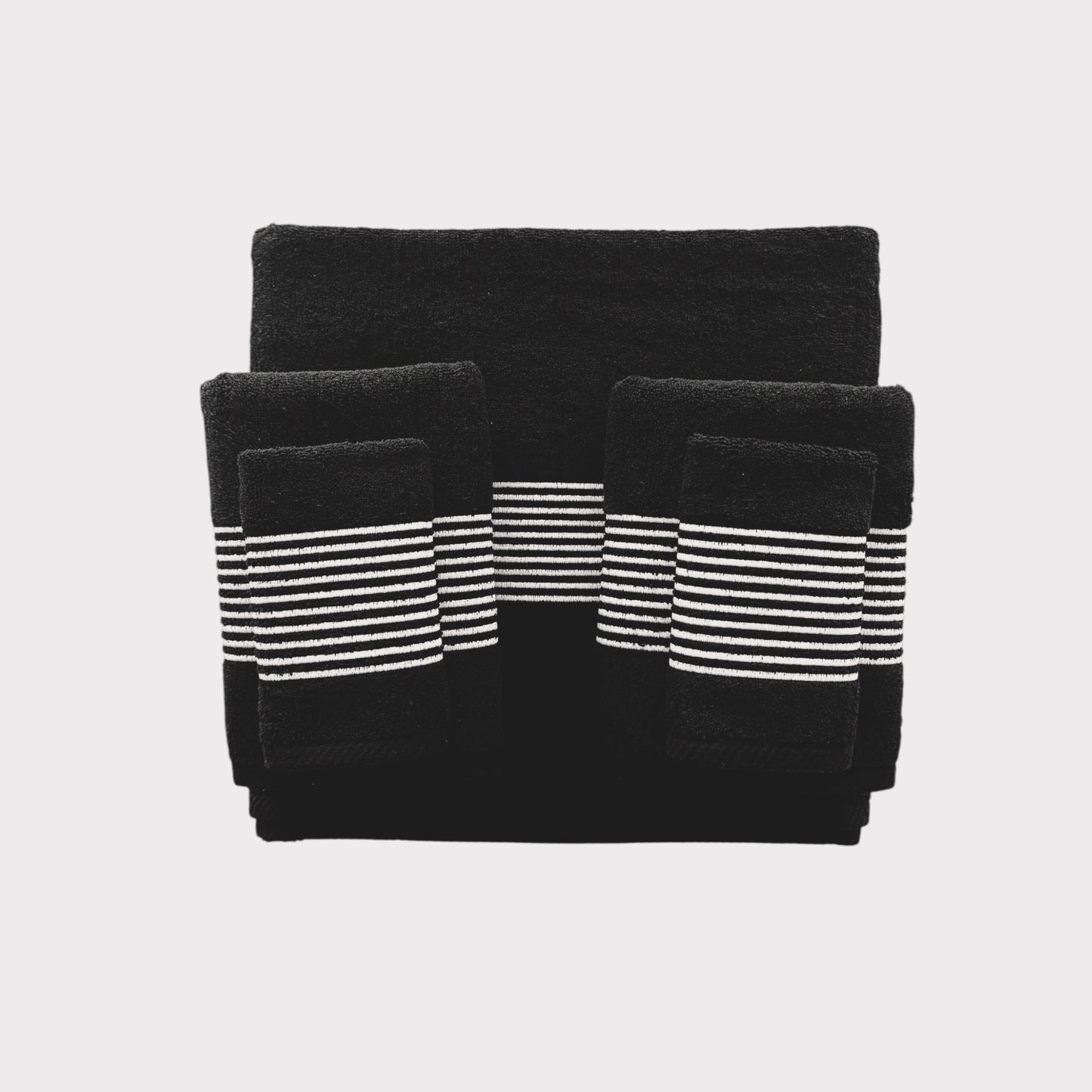 Whole Set Lines - White Thread on Black