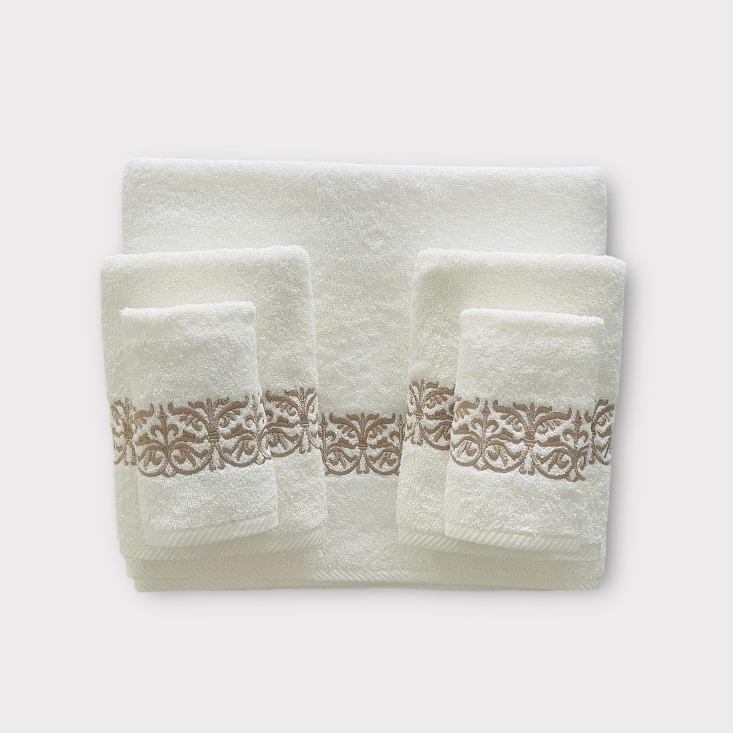 Whole Set Iron Door - Gold Thread on Light Cream