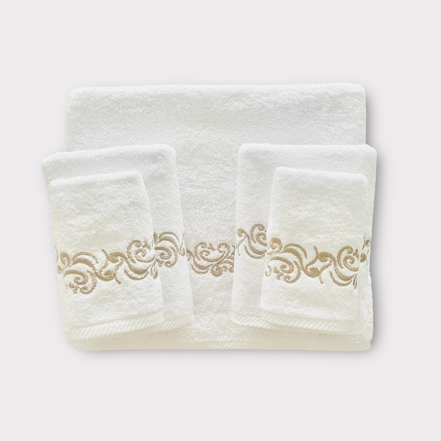 Whole Set Willow - Gold Thread on White