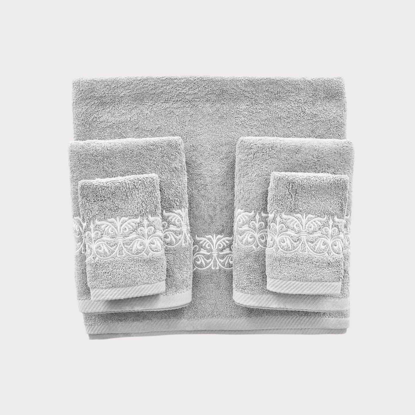 Whole Set Iron Door - White Thread on Grey