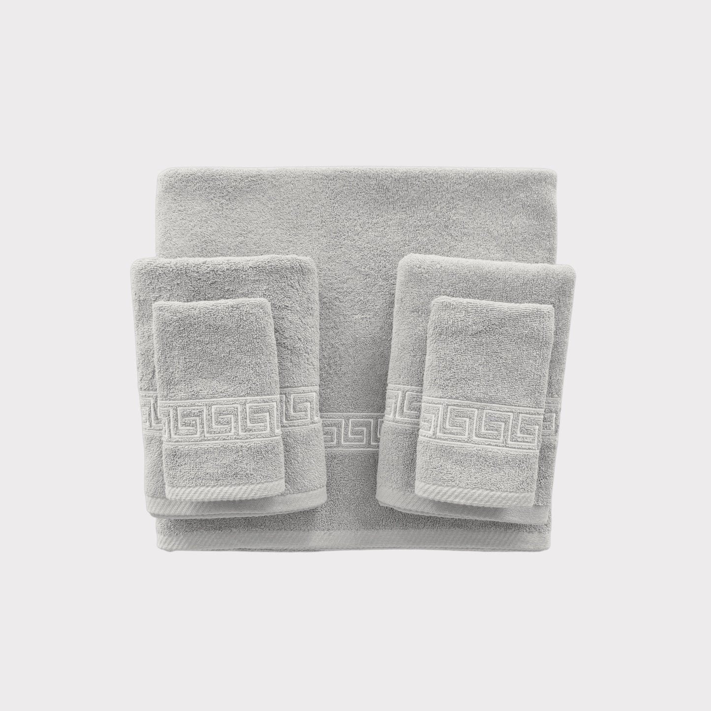 Whole Set Squares - White Thread on Grey