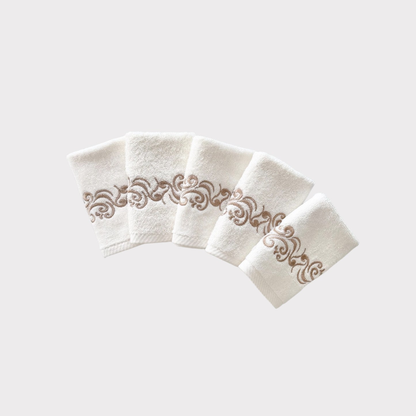 Guest Set Willow - Gold Thread on Light Cream