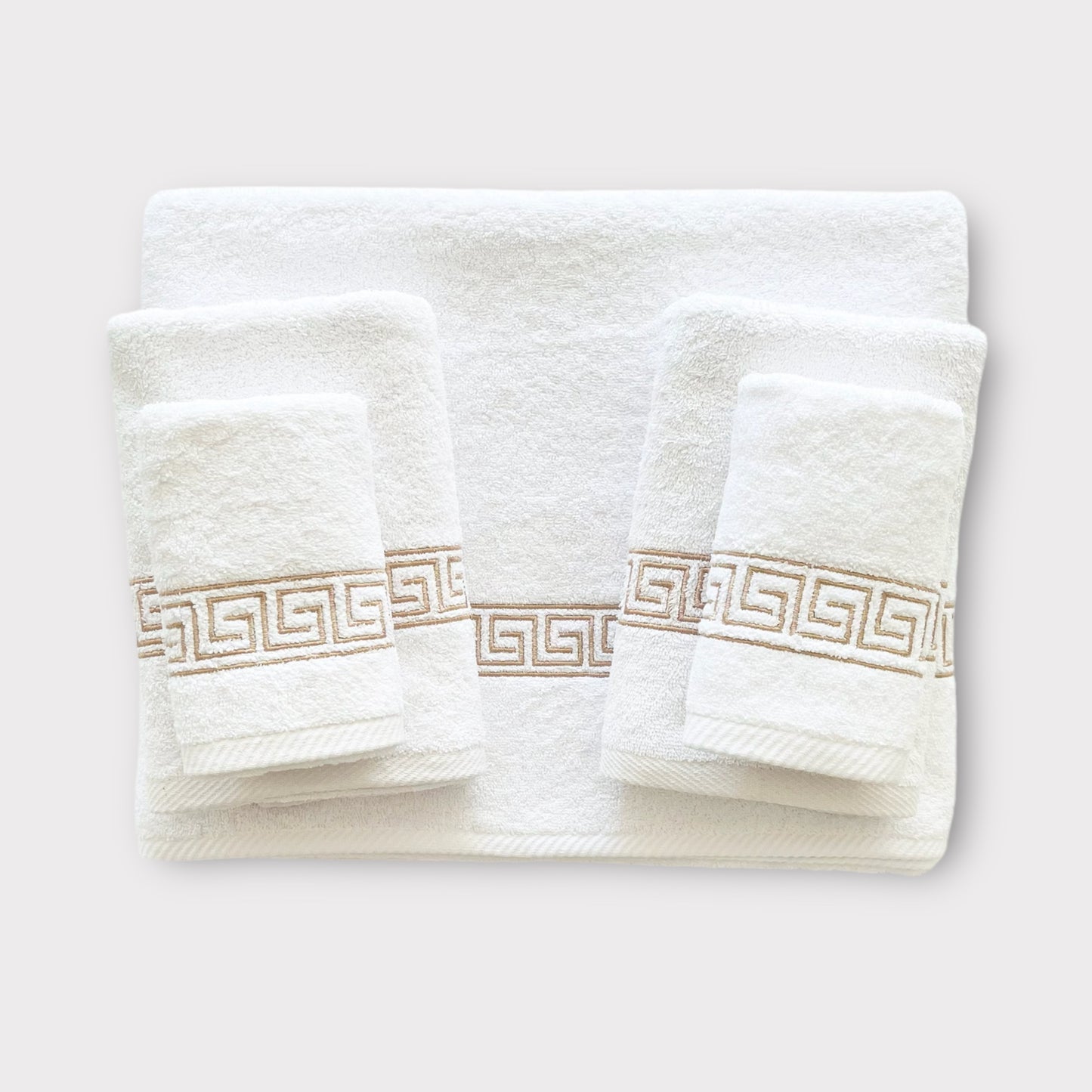 Whole Set Squares - Gold Thread on White