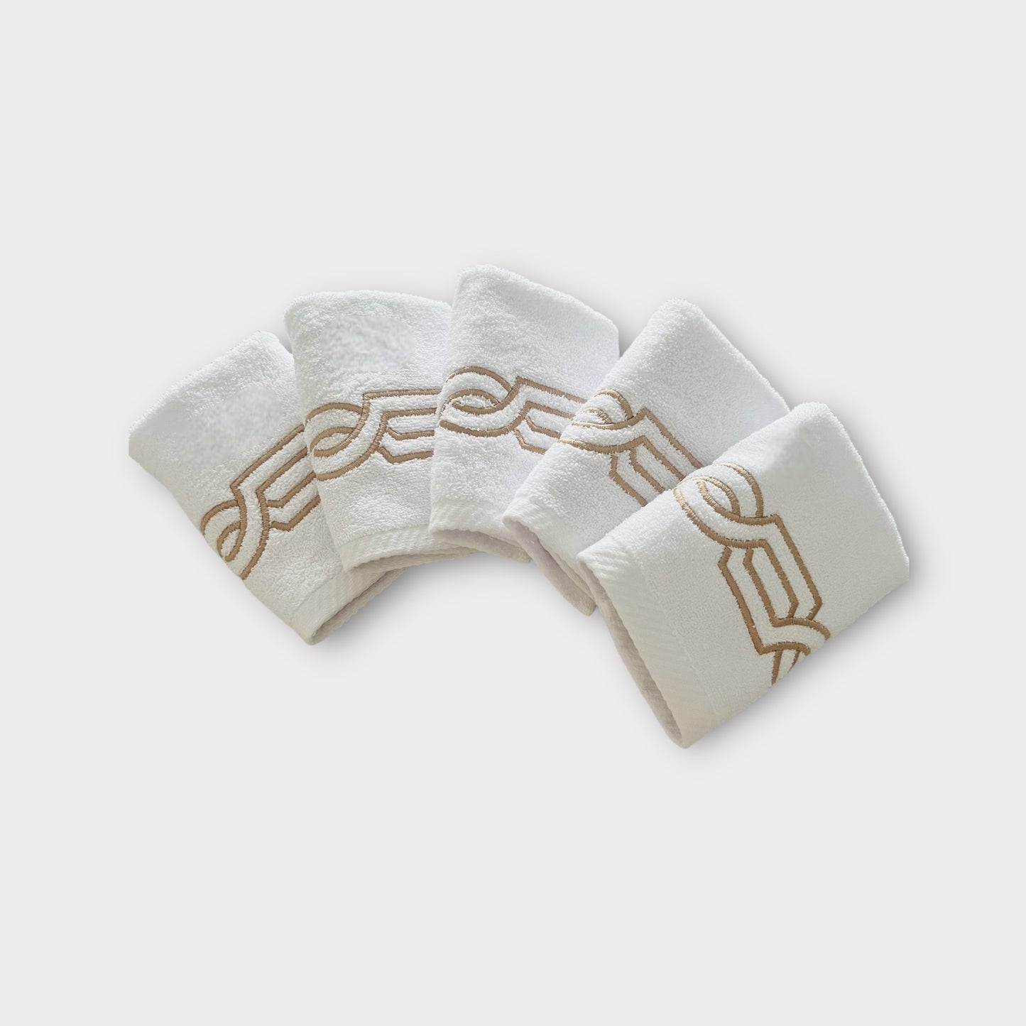 Guest Set Chains - Gold Thread on White