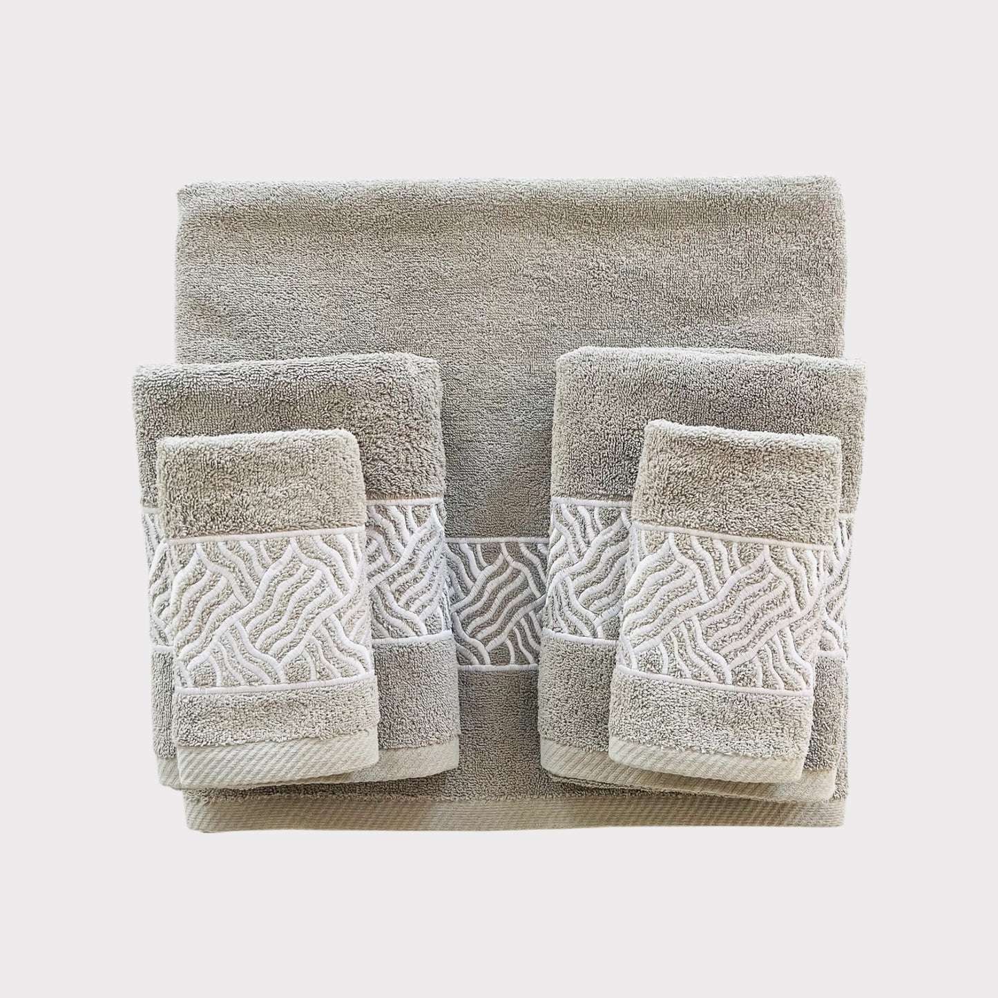 Whole Set Branch - White Thread on Grey