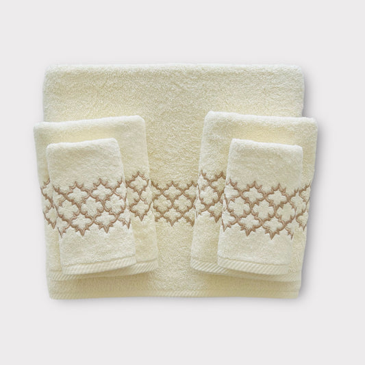 Whole Set Arabesque - Gold Thread on Cream