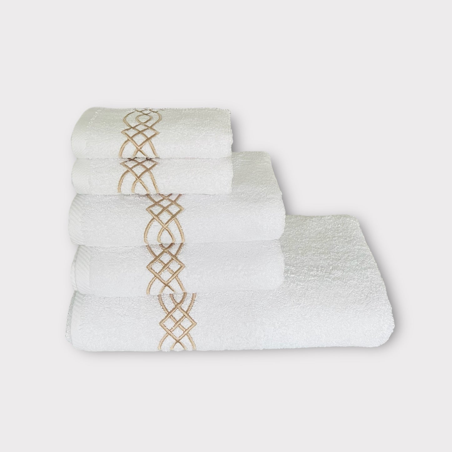 Whole Set Braid - Gold Thread on White