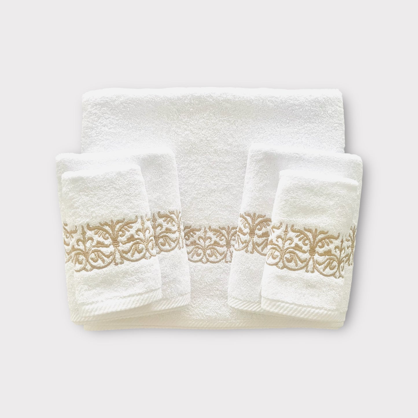 Whole Set Iron Door - Gold Thread on White