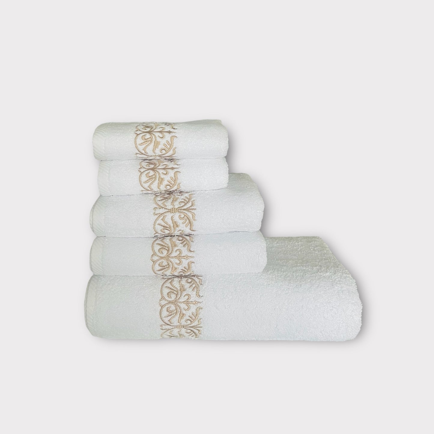 Whole Set Iron Door - Gold Thread on White