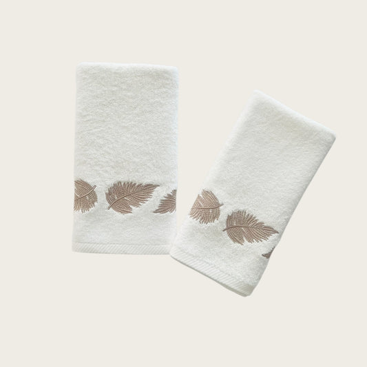 Hand Set Autumn - Gold Thread on Light Cream