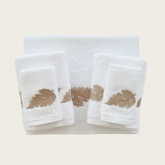 Whole Set Autumn- Gold Thread on White