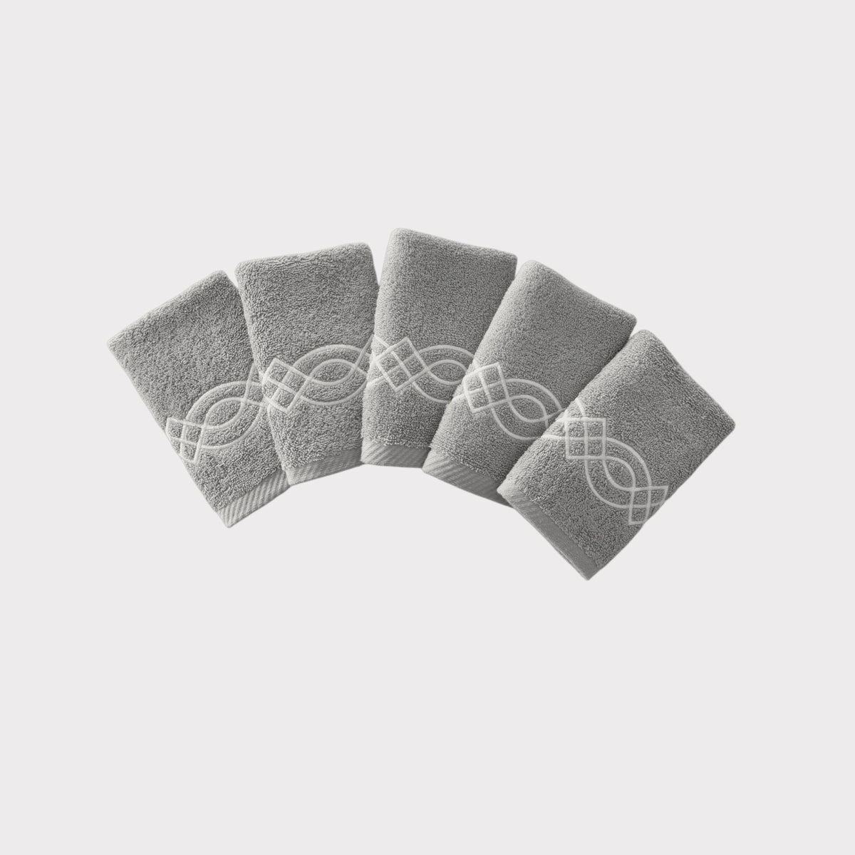 Guest Set Braids - White Thread on Gray