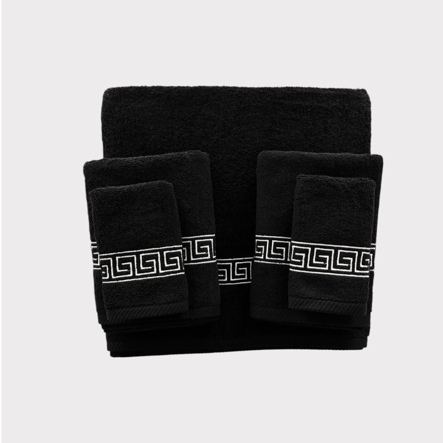 Whole Set Squares - White Thread on Black