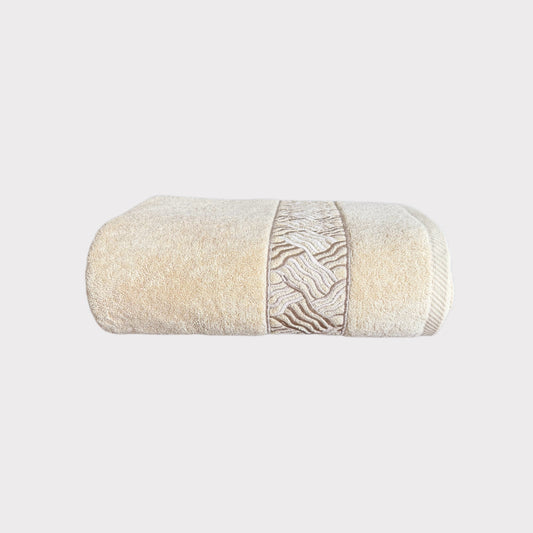 Bath Towel Branch - Beige Thread on Beige