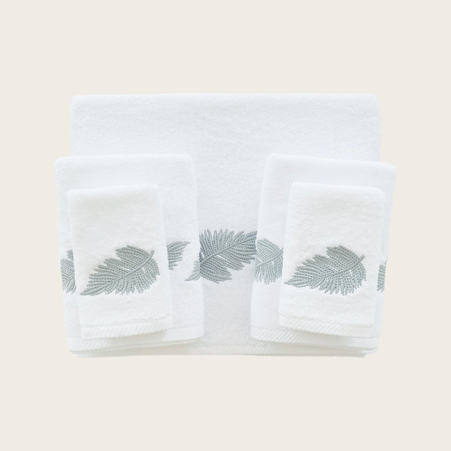 Whole Set Autumn- Silver Thread on White