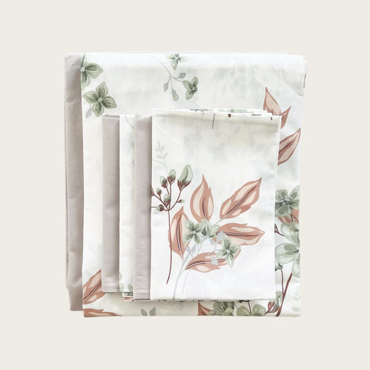 Sheet Set - Apricot Leaf Breeze