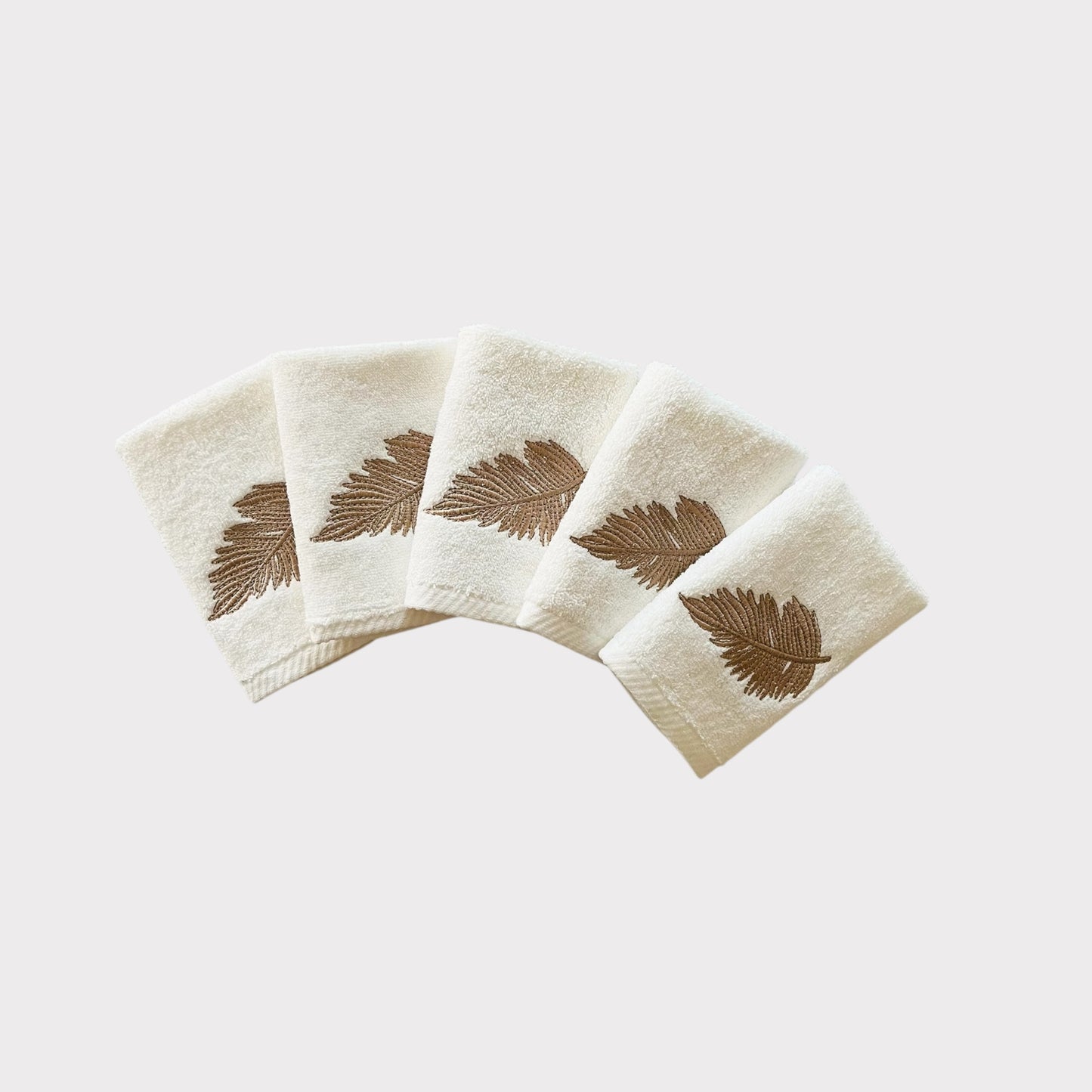Guest Set Autumn - Gold Thread on Cream