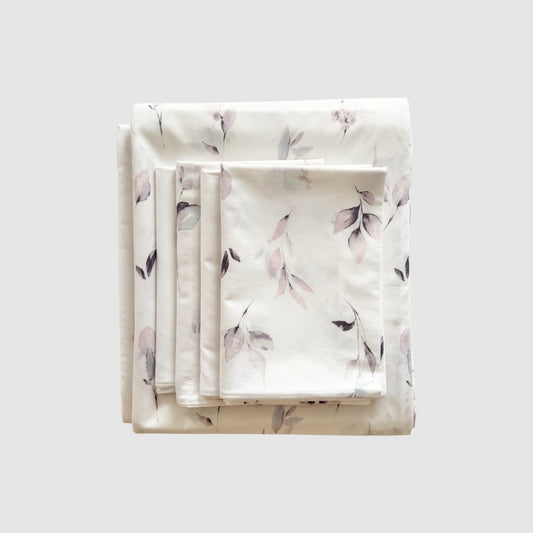 Complete Sheet Set - Blush Willow Leaf