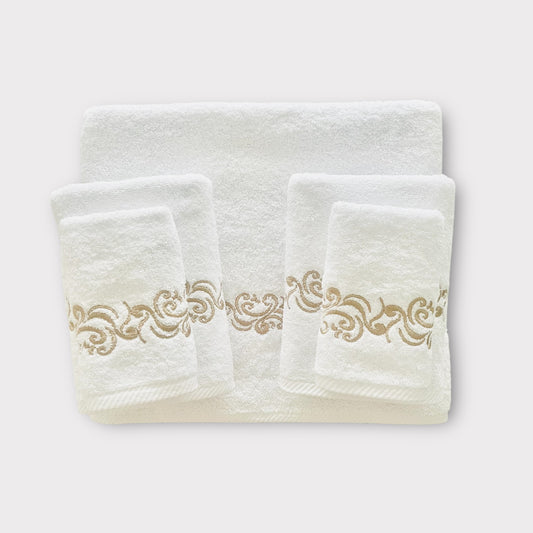 Whole Set Willow - Gold Thread on White