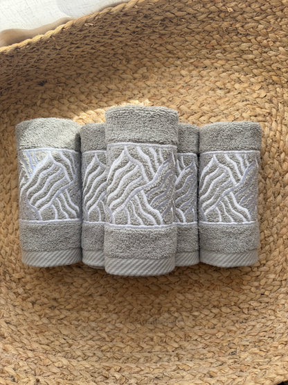 Guest Set Branch - White Thread on Gray