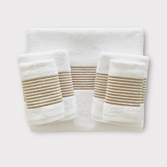 Whole Set Lines - Gold Thread on White