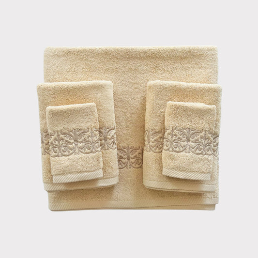 Whole Set Iron Door - Gold Thread on Beige