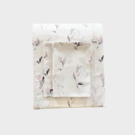 Duvet Set - Blush Willow Leaf