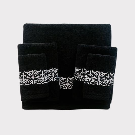 Whole Set Iron Door - White Thread on Black