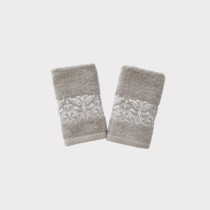 Guest Set Iron Door - White Thread on Grey