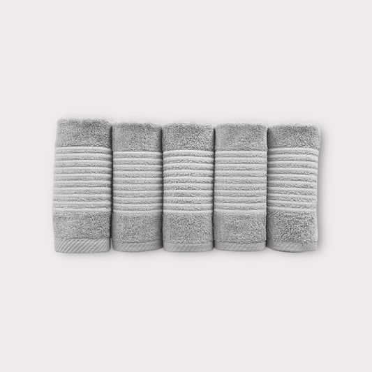 Guest Set Lines - White Thread on Grey