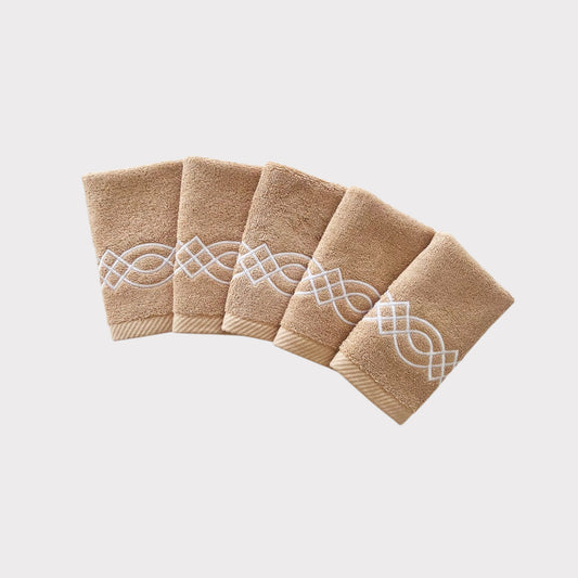 Guest Set Braids - White Thread on Beige